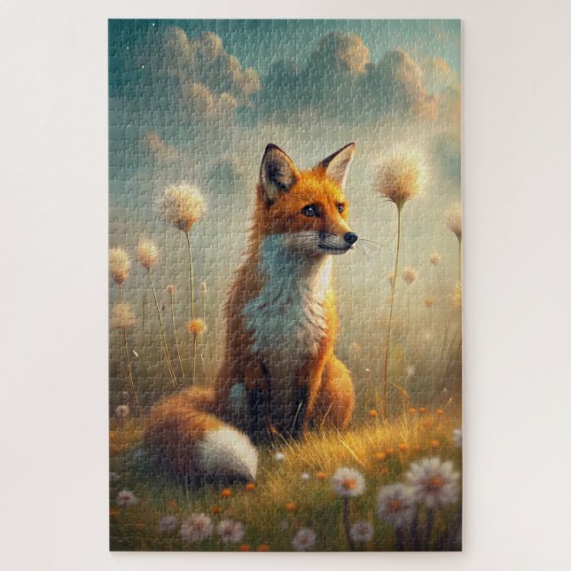 A Cute Forest Red Fox Jigsaw Puzzle (Vertical)