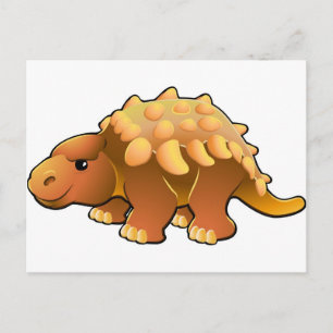A cute friendly dinosaur postcard