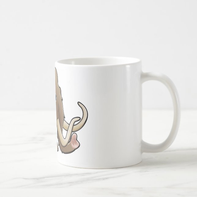 A cute friendly woolly mammoth coffee mug (Right)
