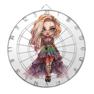 A Cute Girl Halloween Design Collection 11 Dart Board