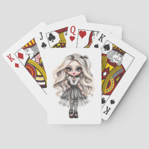 A Cute Girl Halloween Design Collection 12 Poker Cards