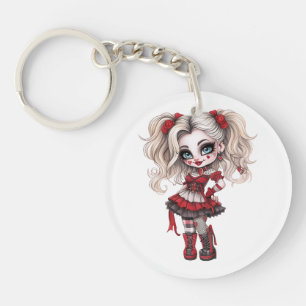 A Cute Girl Halloween Design Collection 17 Keychain