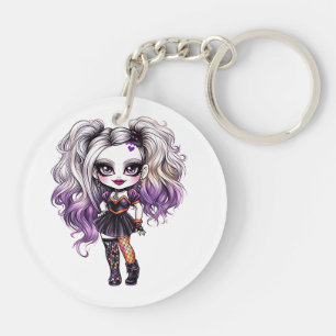 A Cute Girl Halloween Design Collection 18 Keychain