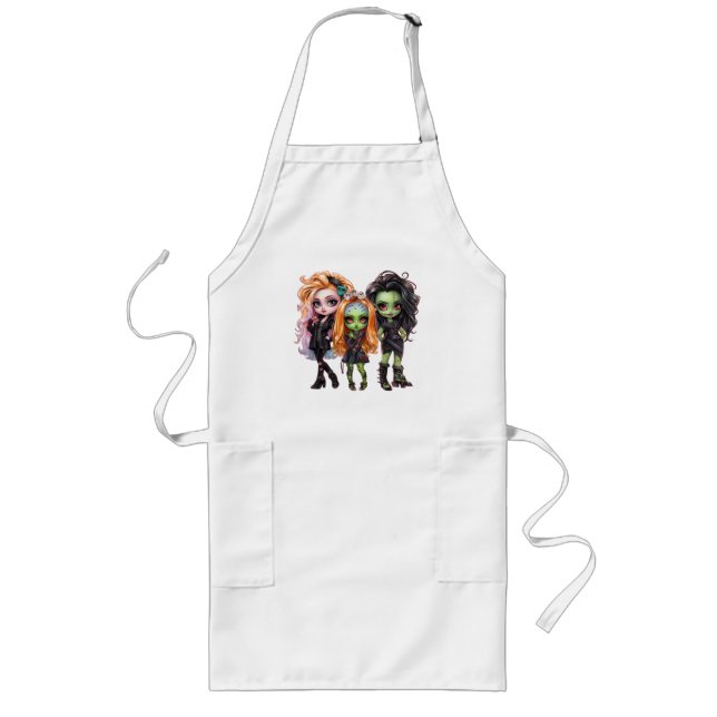 A Cute Girl Halloween Design Collection 20 Long Apron (Front)