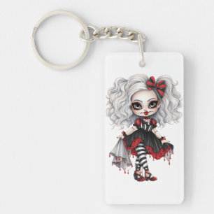 A Cute Girl Halloween Design Collection 7 Keychain