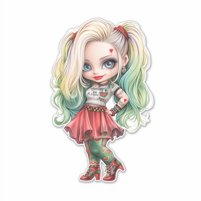 A Cute Girl Halloween Design Collection 9 Sticker (Front)
