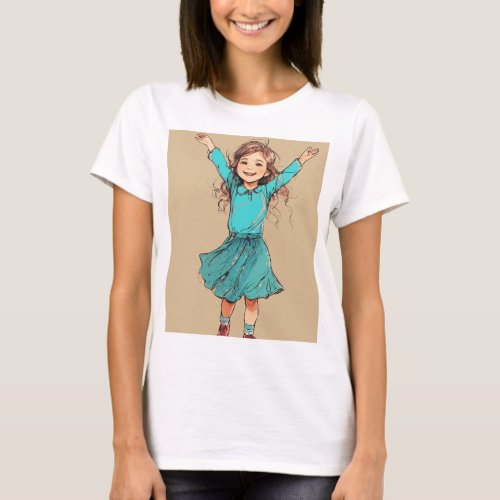 A cute Girl in  T_Shirt