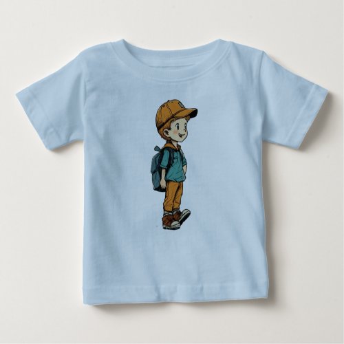 a cute happy boy design  baby T_Shirt