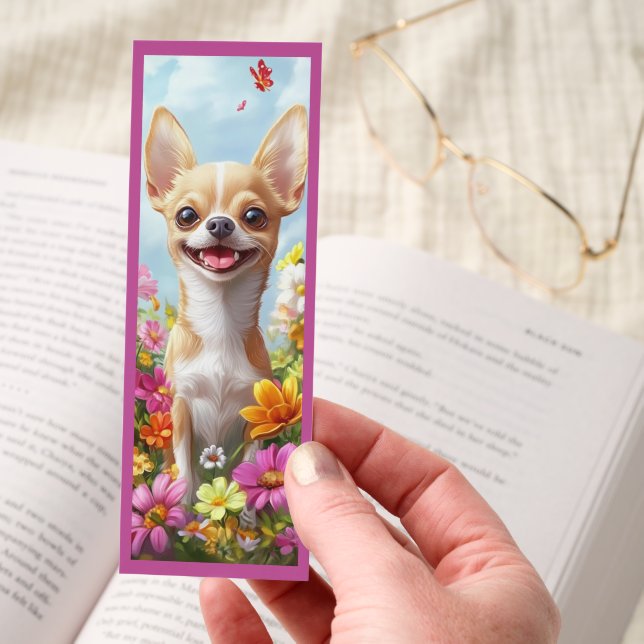 A Cute Happy Chihuahua Bookmarks (Hand)