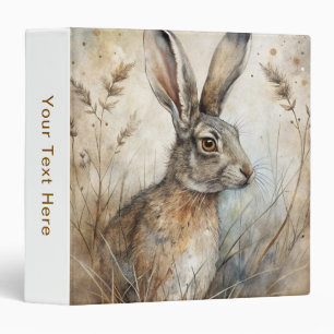 A Cute Hare in Forest 3 Ring Binder