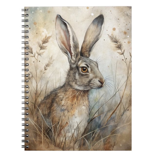 A Cute Hare in Forest Notebook (Front)