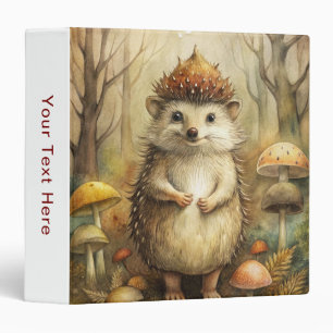 A Cute Hedgehog in Forest 3 Ring Binder