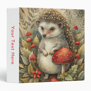 A Cute Hedgehog in Forest 3 Ring Binder