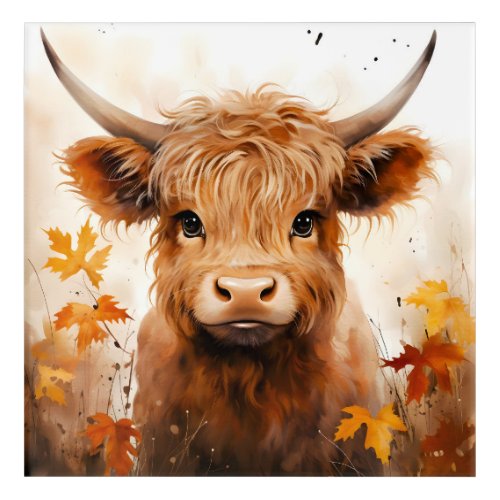 A Cute Highland Cow Series Design 1 Acrylic Print