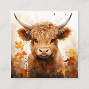 A Cute Highland Cow Series Design 1 Enclosure Card