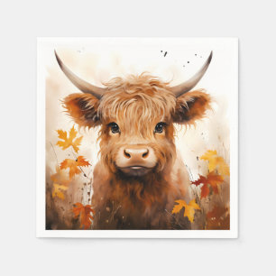 A Cute Highland Cow Series Design 1 Napkins
