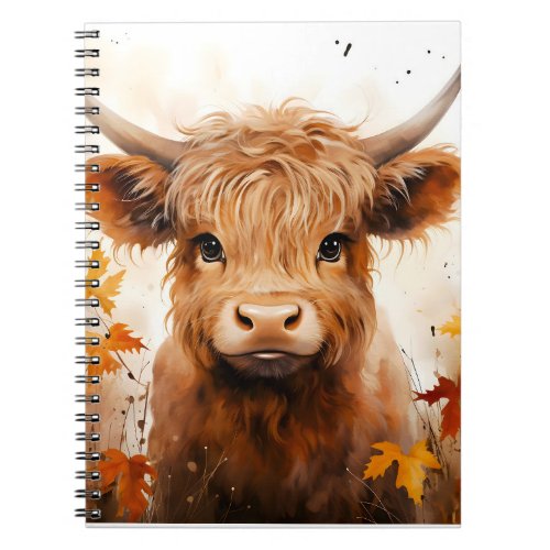 A Cute Highland Cow Series Design 1 Notebook