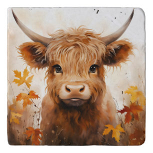A Cute Highland Cow Series Design 1 Trivet