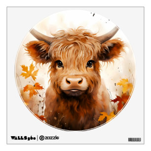 A Cute Highland Cow Series Design 1 Wall Decal