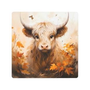 A Cute Highland Cow Series Design 3 Metal Print