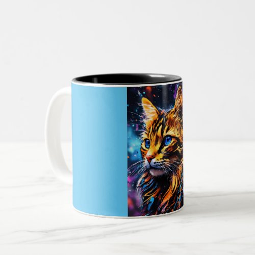 A cute kitten Two_Tone coffee mug