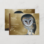 A Cute little Barn Owl fantasy Business Card (Front/Back)