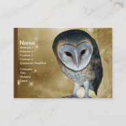 A Cute Little Barn Owl Fantasy Business Card at Zazzle
