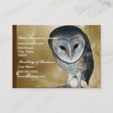 A Cute Little Barn Owl Fantasy Business Card