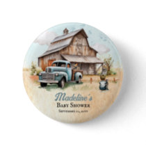 A Cute Little Farmer Baby Shower Button