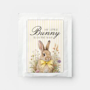 A cute little Floral Bunny Yellow Bow Baby Shower  Tea Bag Drink Mix