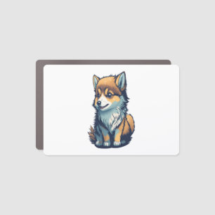 A Cute Little Puppy Car Magnet