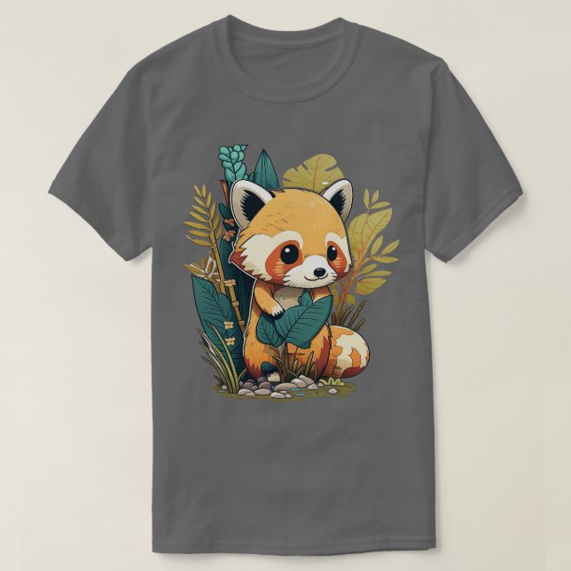 A cute little red panda in the forest T-Shirt (Design Front)