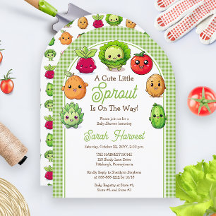 A Cute Little Sprout Is On the Way Baby Shower Invitation