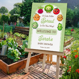 A Cute Little Sprout Kawaii Baby Shower Welcome Foam Board