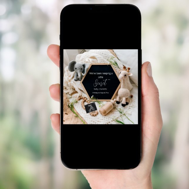 A cute minimal neutral pregnancy announcement  (Front Digital)