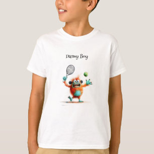 A cute monster playing tennis T-Shirt