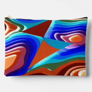 A cute multicolor stripes trendy classic pattern accessory pouch