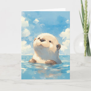 A Cute Otter Watery Wonderland Card