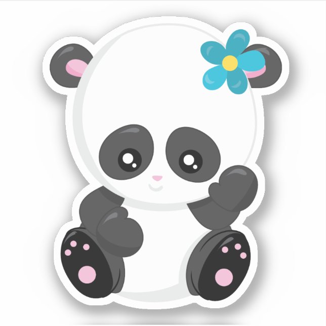 A cute panda sticker (Front)