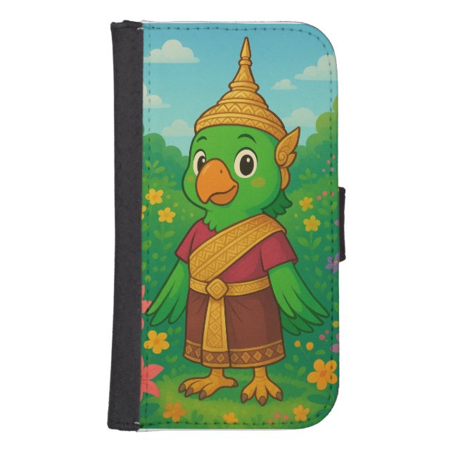 A cute parrot in the garden Samsung Galaxy S4 Case (Front)