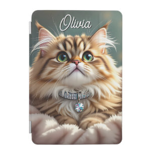 A Cute Personalized Fluffy Tabby Cat iPad Mini Cover