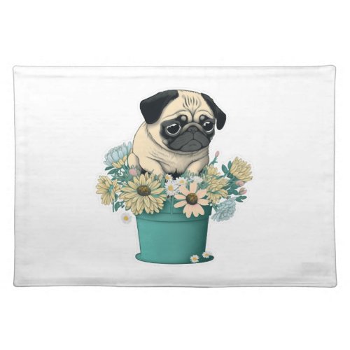 A Cute Pug Cloth Placemat
