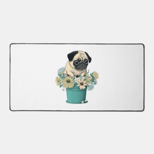 A Cute Pug Desk Mat