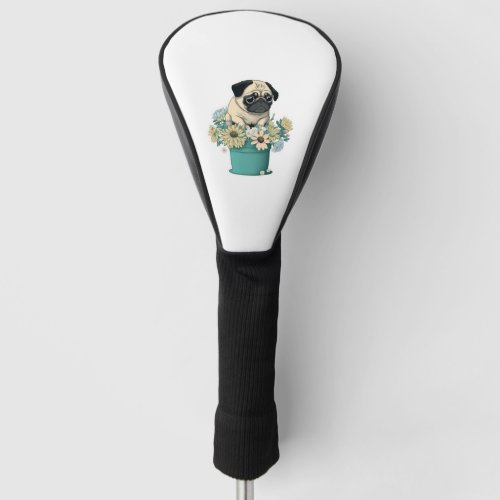 A Cute Pug Golf Head Cover