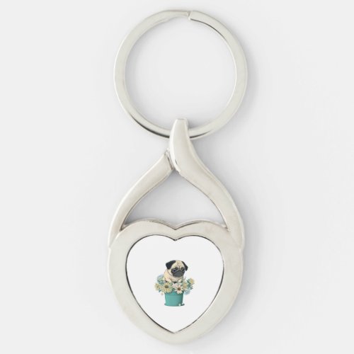 A Cute Pug Keychain