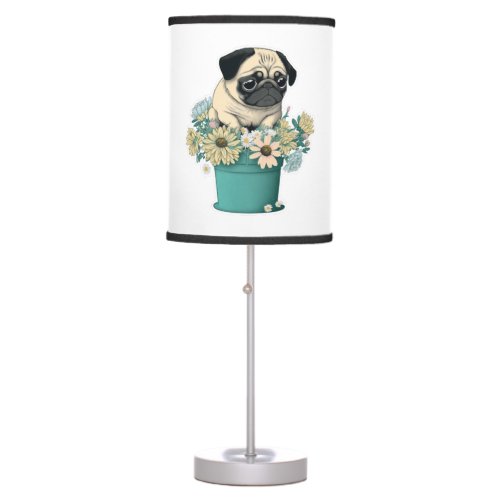 A Cute Pug Table Lamp