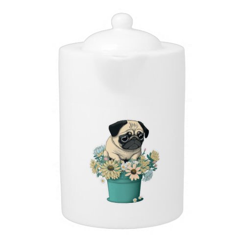 A Cute Pug Teapot