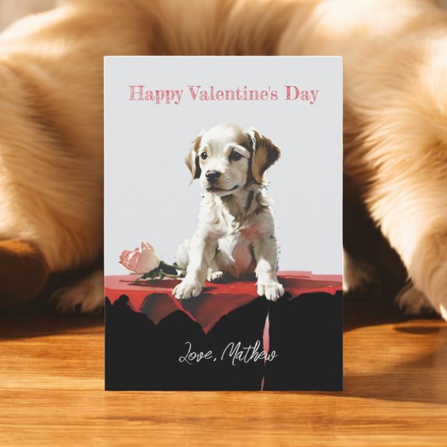 A cute puppy holiday card (Creator Uploaded)