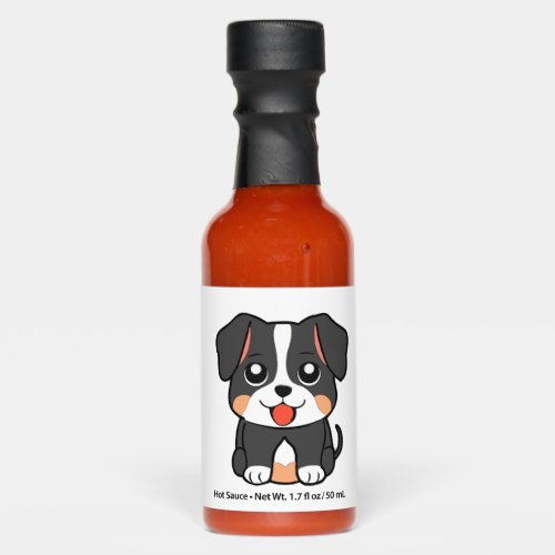A cute puppy hot sauces