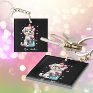 A cute puppy keychain